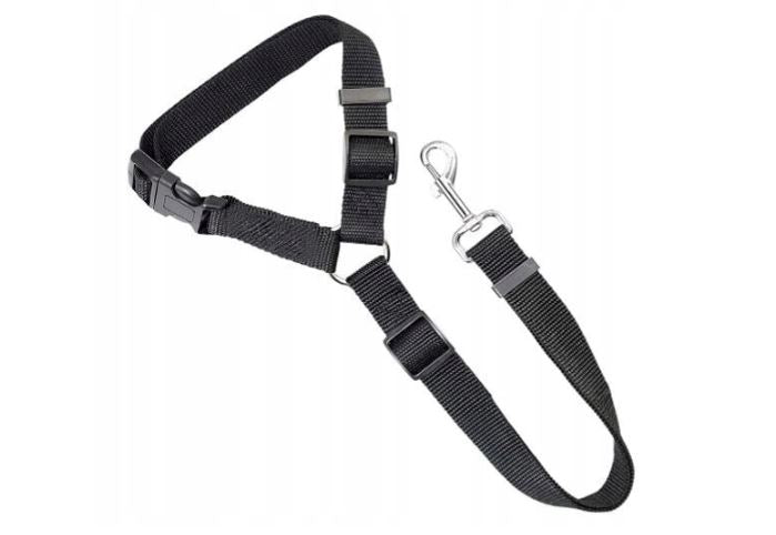 DOG CAR LEASH CAR SEAT BELT WITH ADJUSTABLE HEADREST Maximum leash length 0.73 m