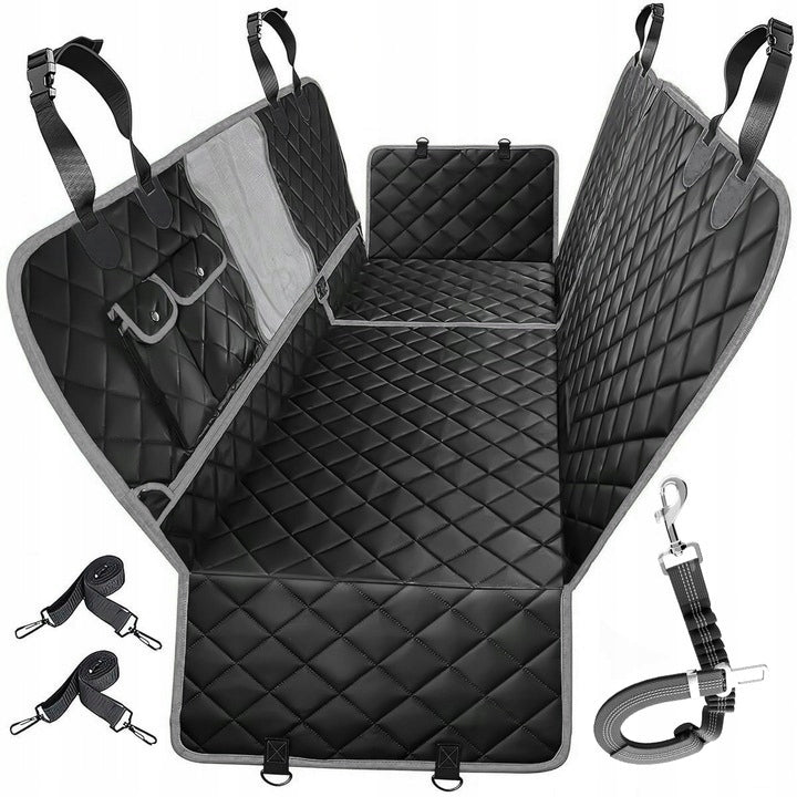 DOG CAR MAT UNIVERSAL 4IN1 SEAT TRUNK COUCH BLACK Main material fabric