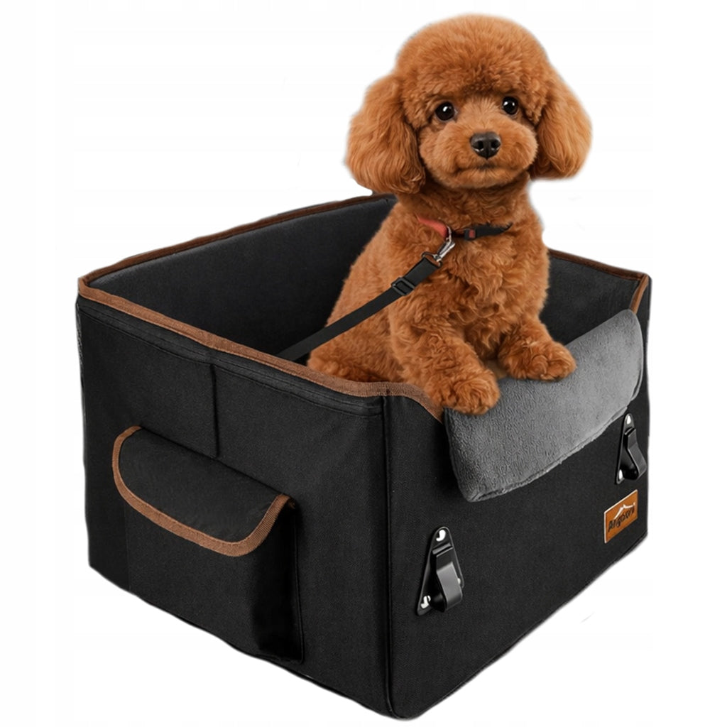 DOG CAR SEAT ANGOONI TRANSPORTER UP TO 8 KG L BLACK FOLDING