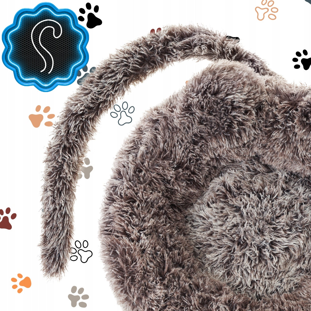 DOG CAT BED SOFT BED WATERPROOF PILLOW SHAGGY PLAYPEN Length 50 cm