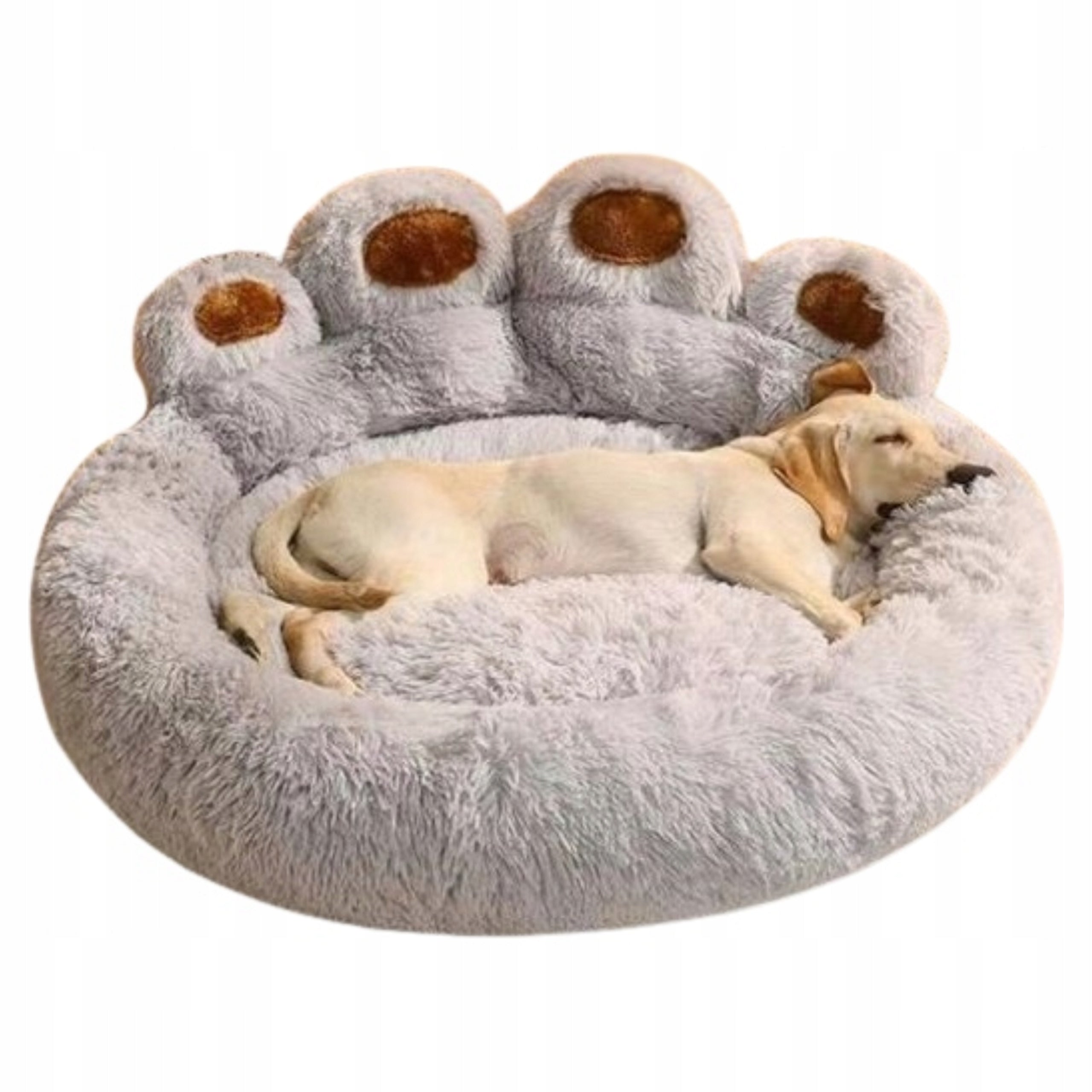 DOG CAT BED SOFT PAWS HAIRY BED PLUSH L 70 cm
