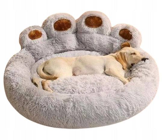 DOG CAT BED SOFT PAWS HAIRY BED PLUSH L 70 cm