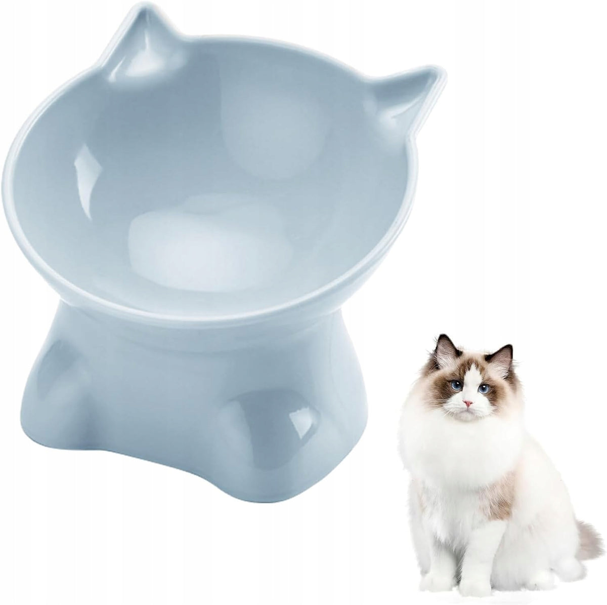 DOG CAT BOWL RAISED INCLINED 15° NON-SLIP