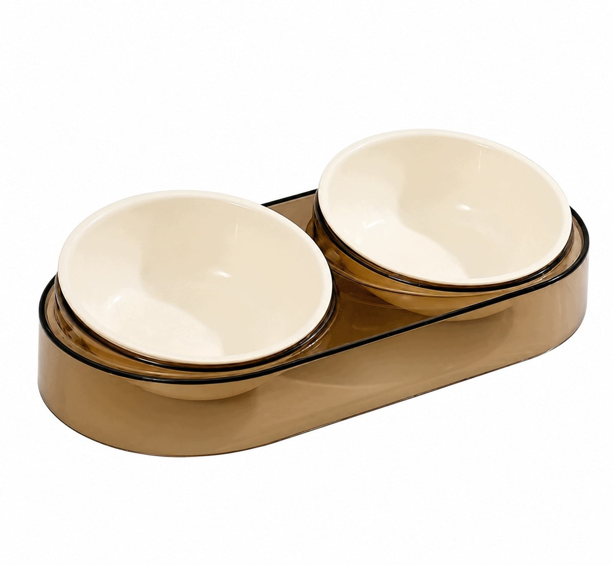DOG CAT BOWL SET OF TWO DOUBLE BOWLS 2x200ml