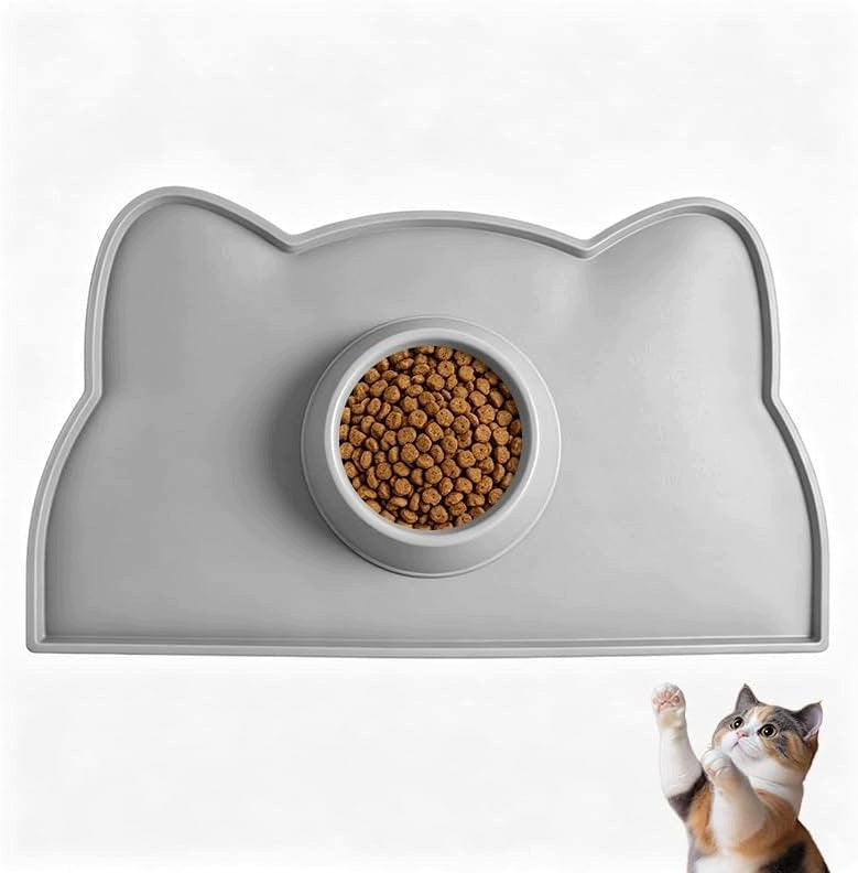 DOG CAT BOWL SILICONE MATTRESS NON-SLIP GREY 45X26