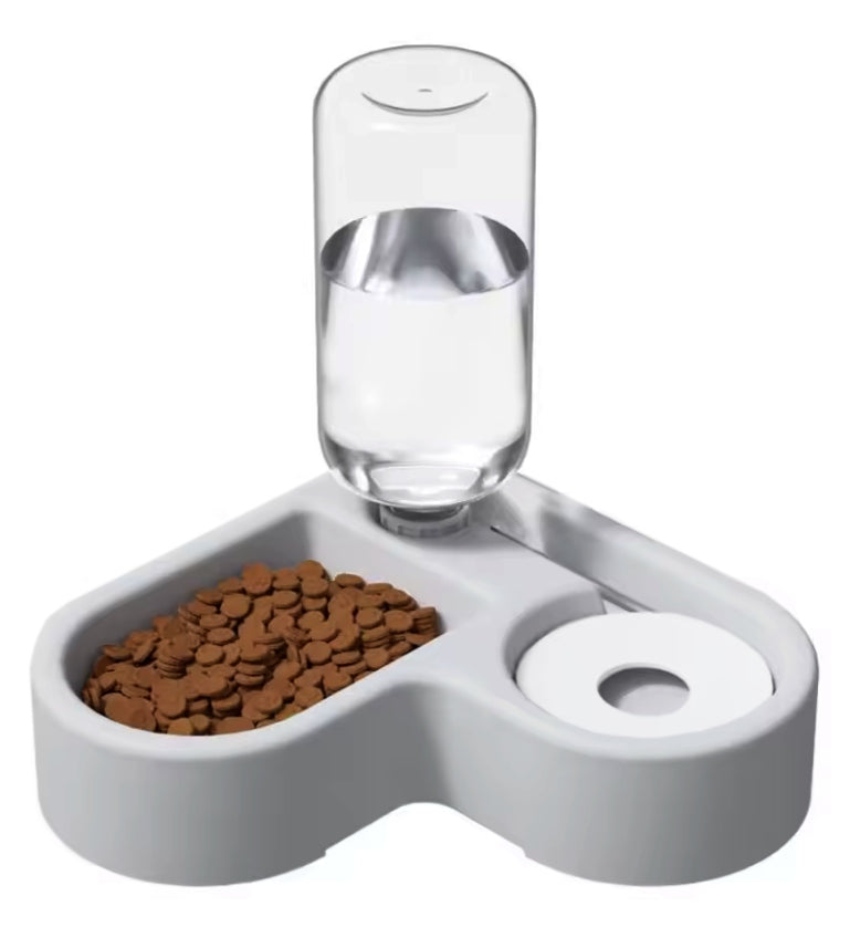 DOG CAT BOWL WITH CORNER WATER FOOD DISPENSER Brand DKM