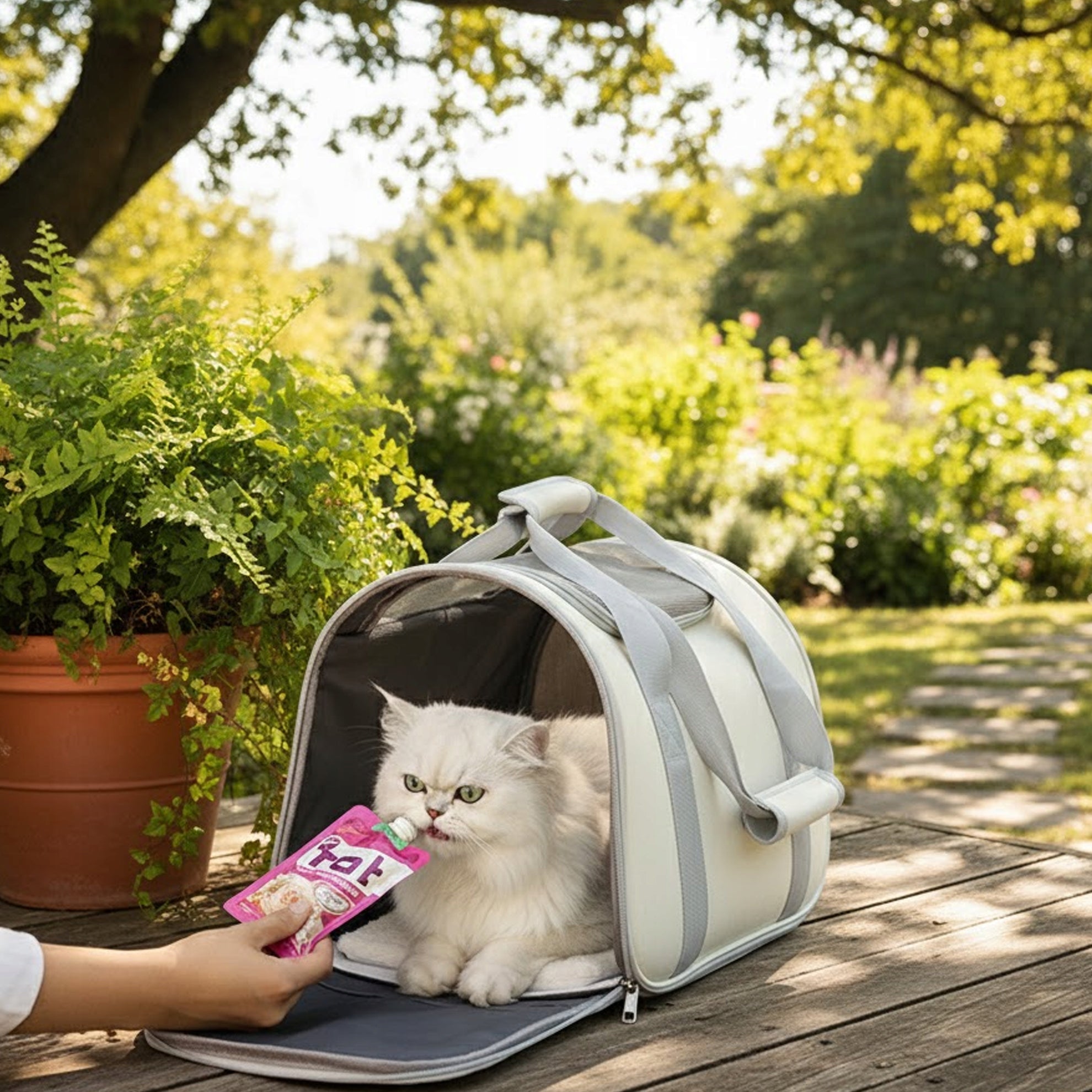 DOG CAT CARRIER M CARRY BAG TRAVEL INSERT STURDY Color beige