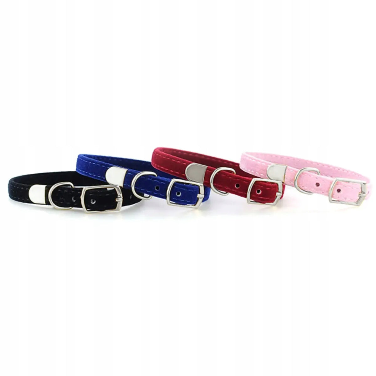 DOG CAT COLLAR ADJUSTABLE WITH VELOUR MATERIAL HEM 30CM Manufacturer code [ORIENTO] OBROŻA WELUROWA DLA PSA KOTA