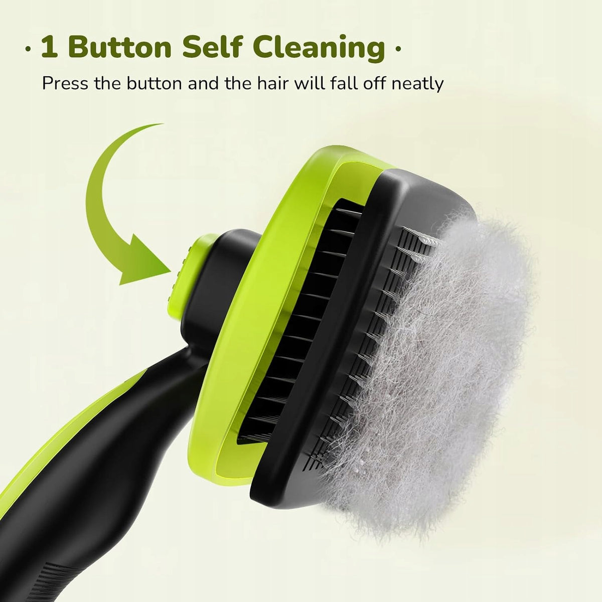 DOG CAT GROOMING BRUSH SELF-CLEANING ROUNDED PINS Brand no brand