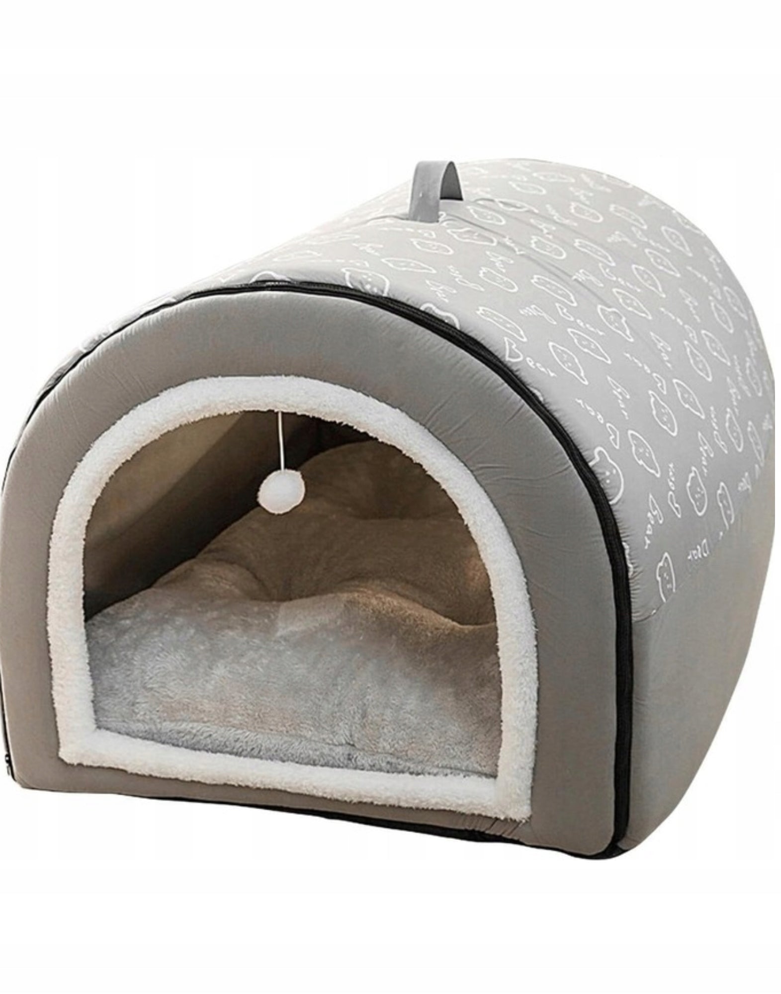 DOG CAT HOUSE BED BOOTH BED XL 60x42x37cm GREY FOLDING Brand Regmag