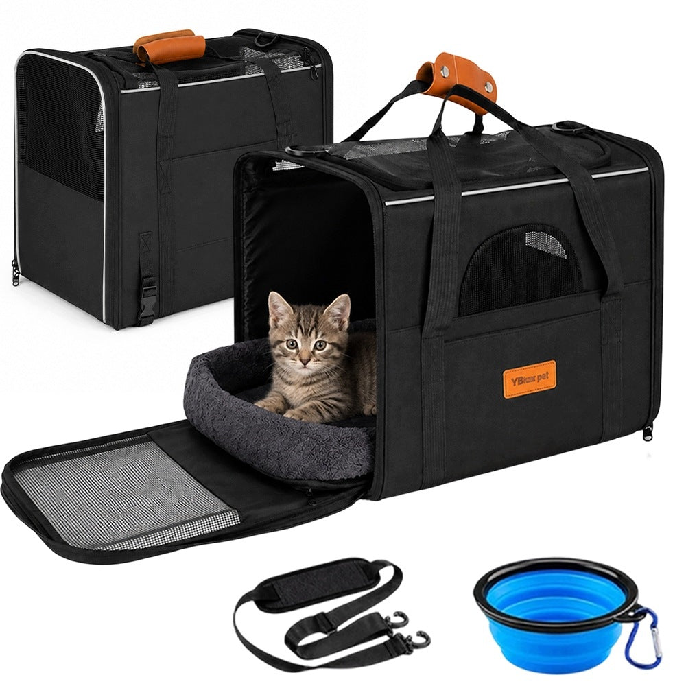 DOG CAT TRANSPORT BAG TRANSPORTER FOLDING UP TO 7KG LARGE VENTILATION