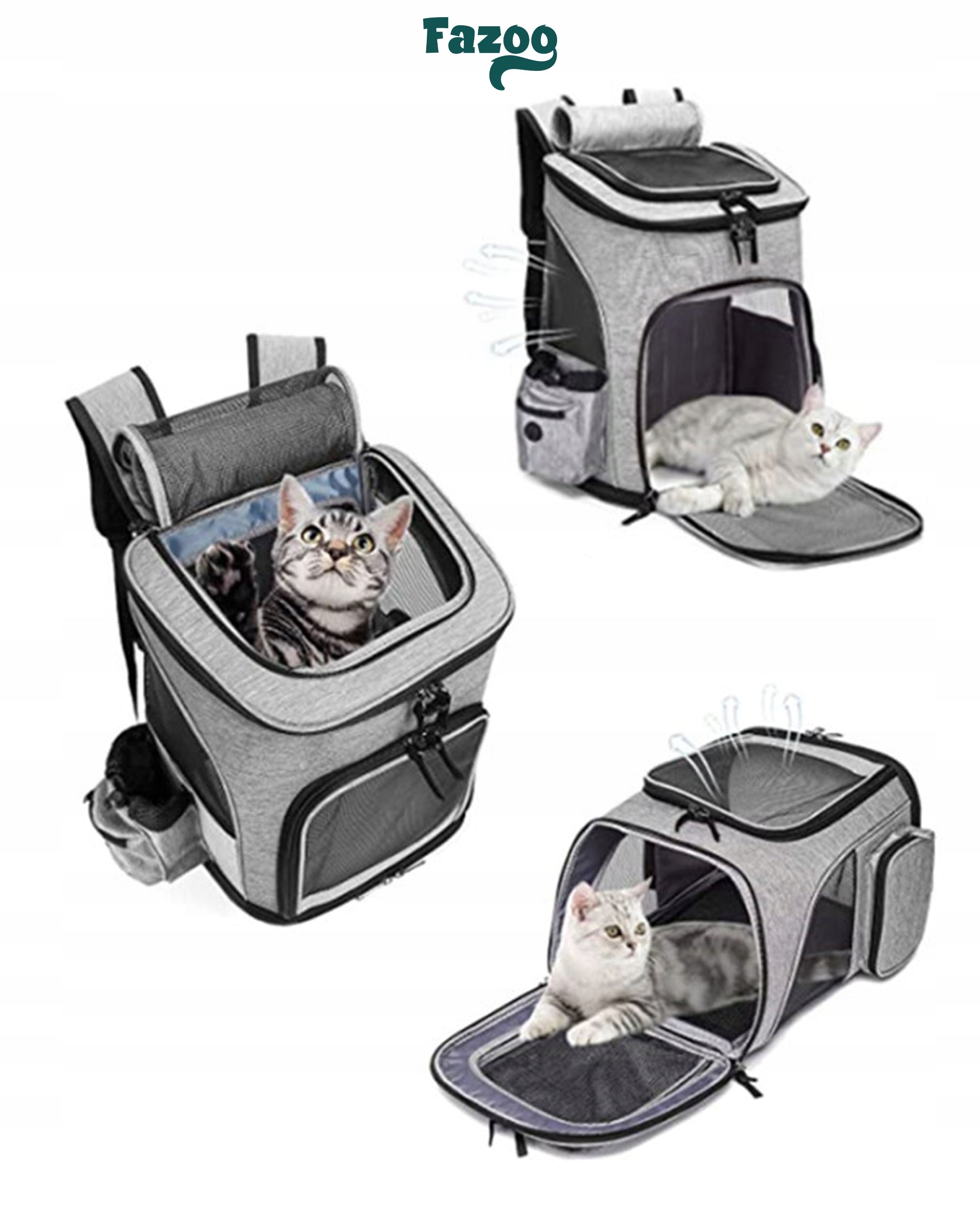 DOG CAT TRANSPORTER Backpack Bag with Ventilation Holes Folding Main material fabric