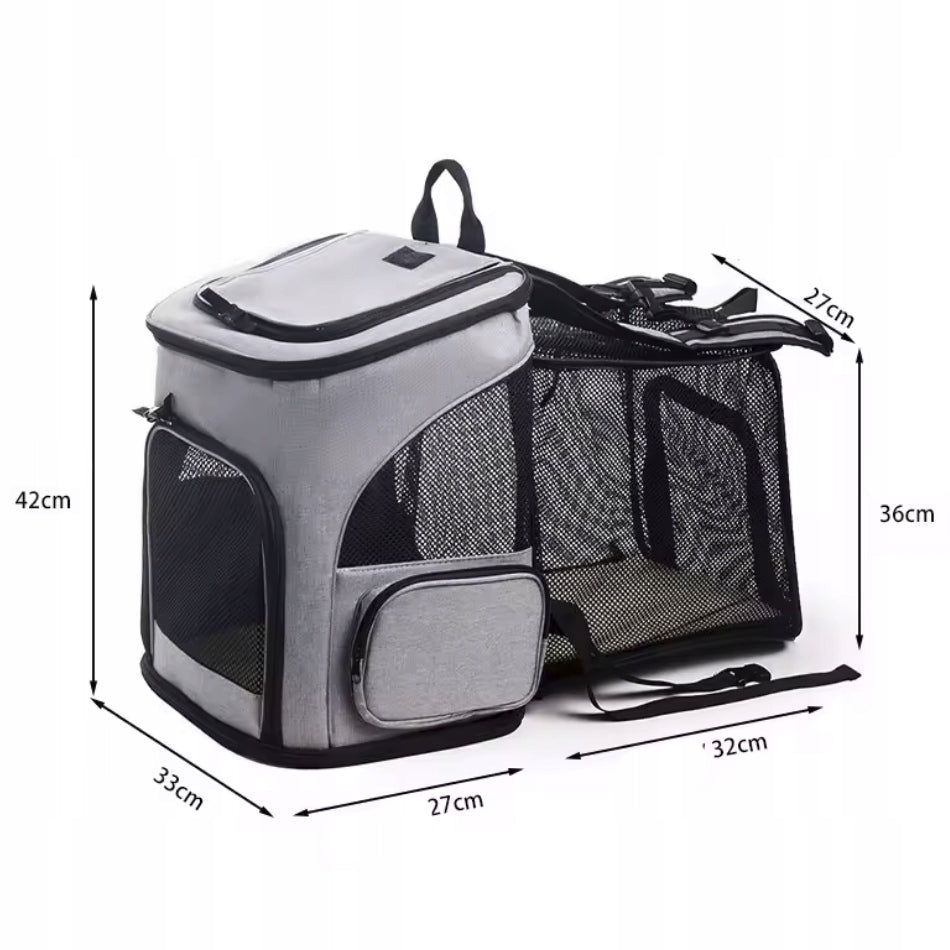 DOG CAT TRANSPORTER Backpack Bag with Ventilation Holes Folding Product width 37 cm