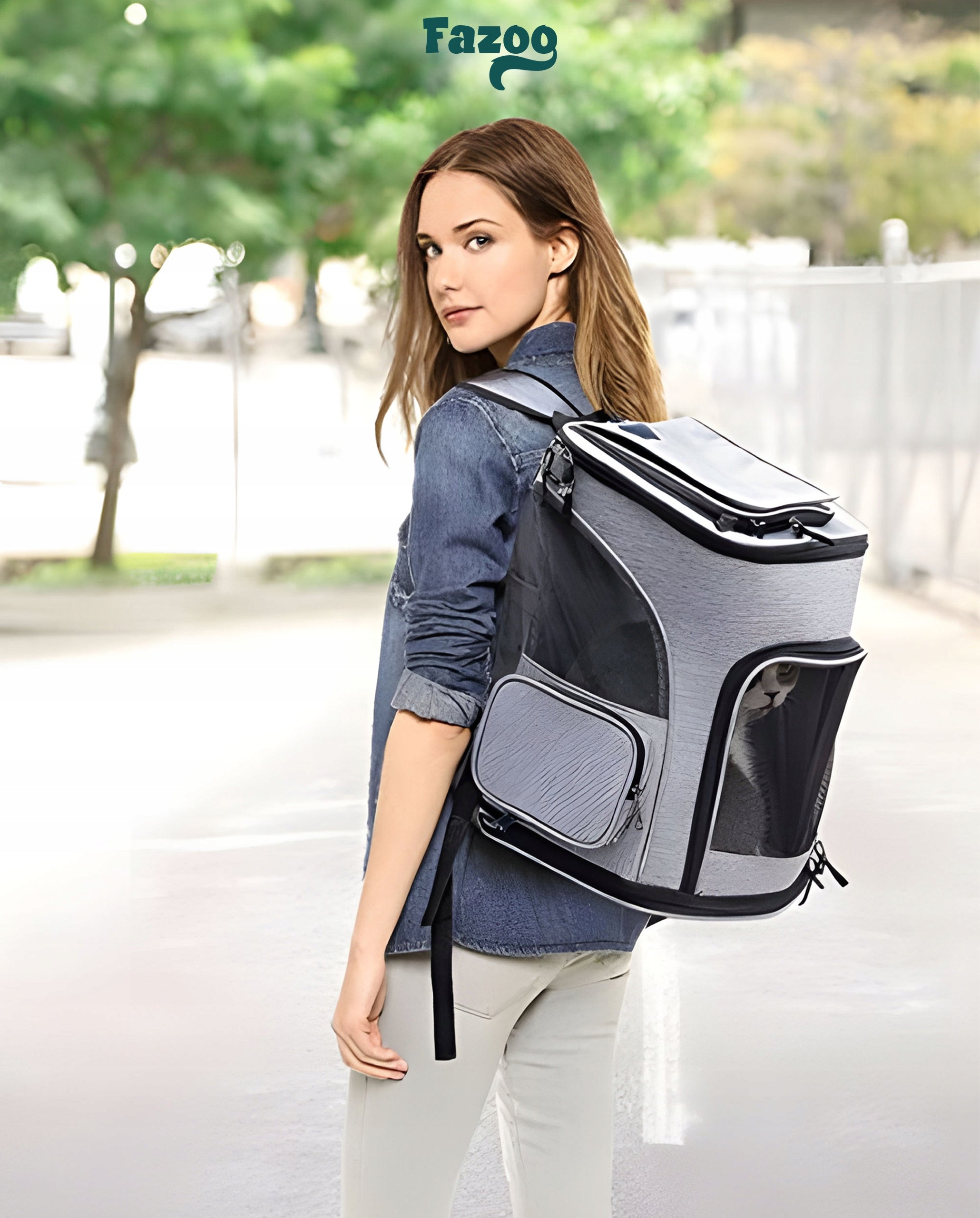 DOG CAT TRANSPORTER Backpack Bag with Ventilation Holes Folding Trade name Transporter na Plecy dla Małego Psa Kota Torba Plecak Spacerowy na Spacer Regulowany Wentylowany XXL
