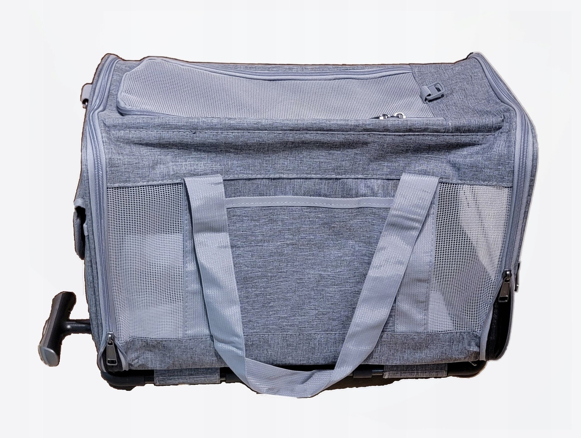 DOG CAT TRANSPORTER CARRY BAG WITH WHEELS Build type for carrying on the shoulder for hand carrying top opening front or side opening locked