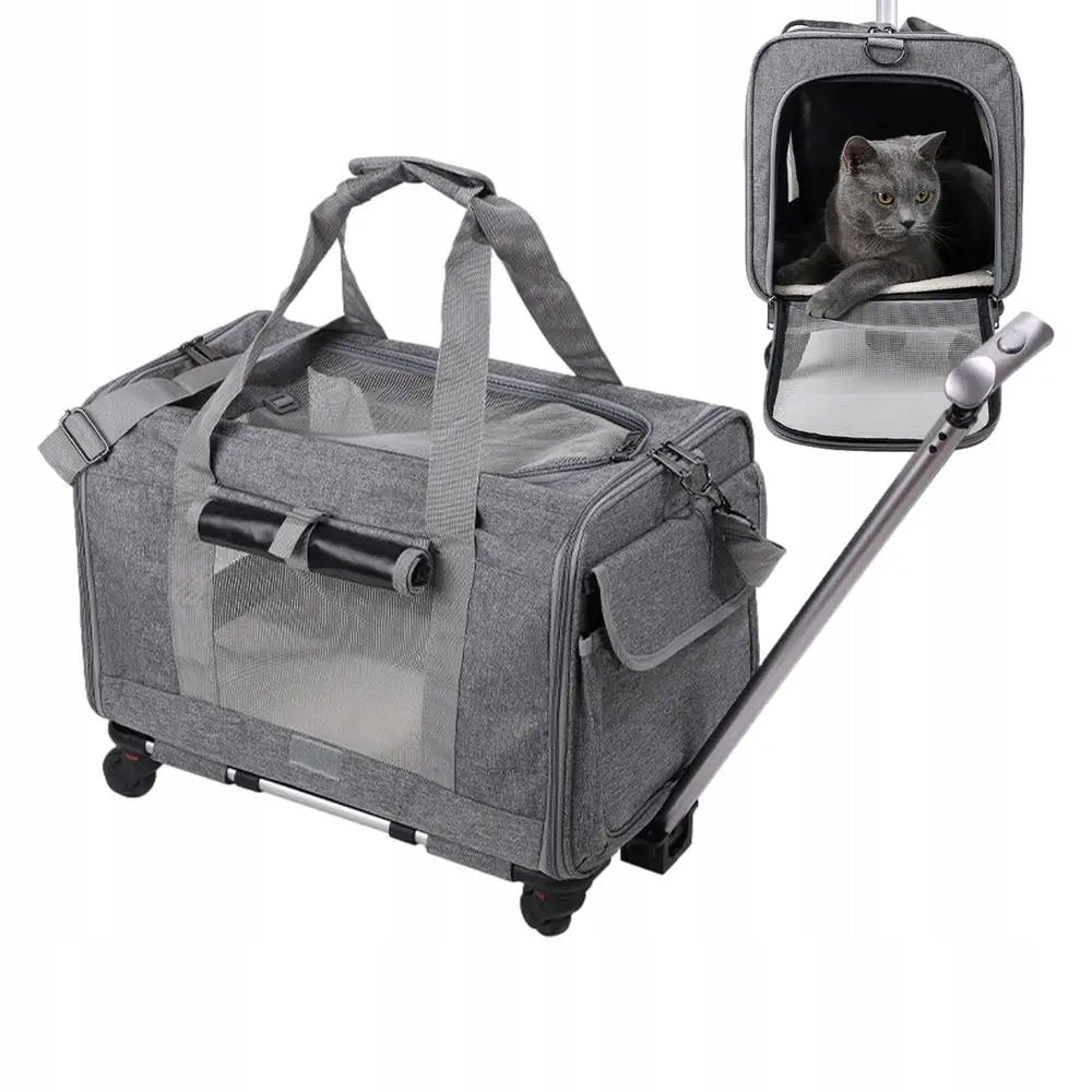 DOG CAT TRANSPORTER CARRY BAG WITH WHEELS Product width 30 cm