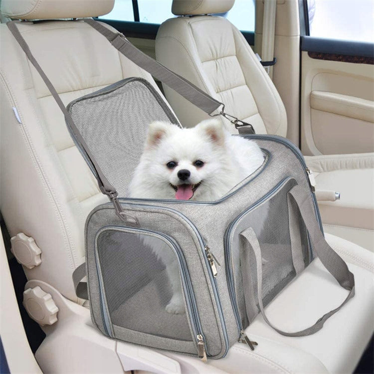 DOG CAT TRANSPORTER SHOULDER TRAVEL BAG WITH PLUSH MAT 50x34x34CM Packaging status original