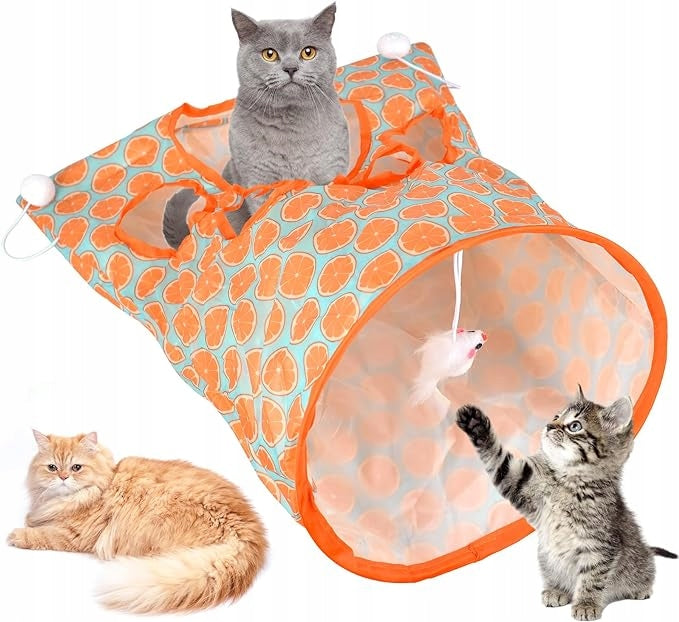 DOG CAT TUNNEL PUPPY WONDSEA FOLDING WITH TOY LENGTH 49 CM