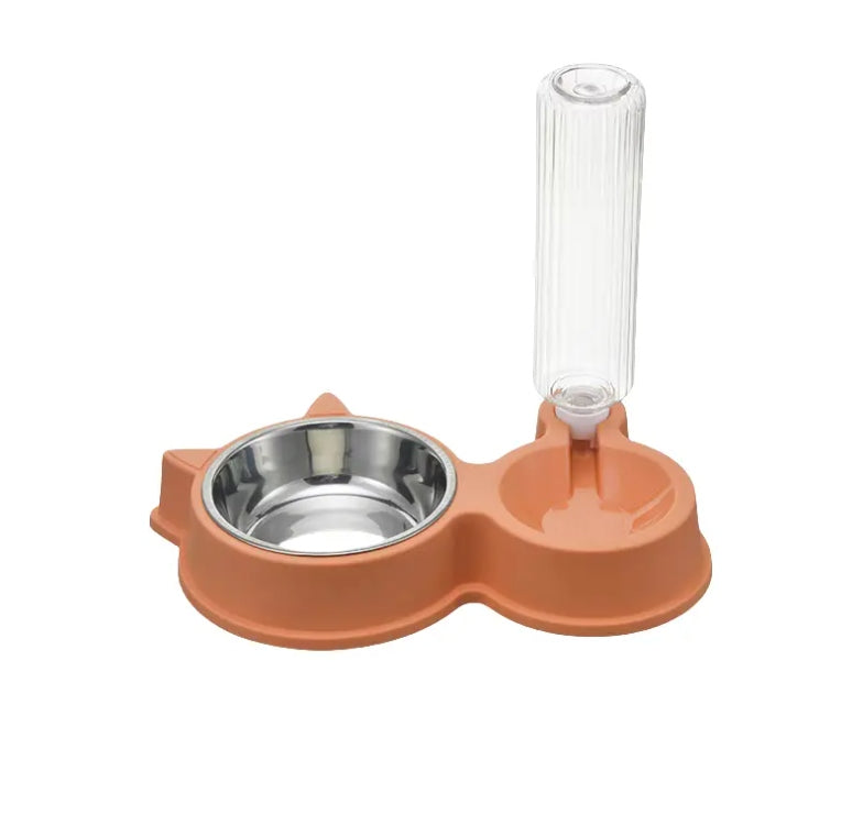 DOG CAT WATER DISPENSER BOWL ORANGE