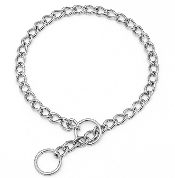 DOG CHOKE CHAIN BEHAVIORAL SHOW RING COLLAR 45cm S Brand Reverse
