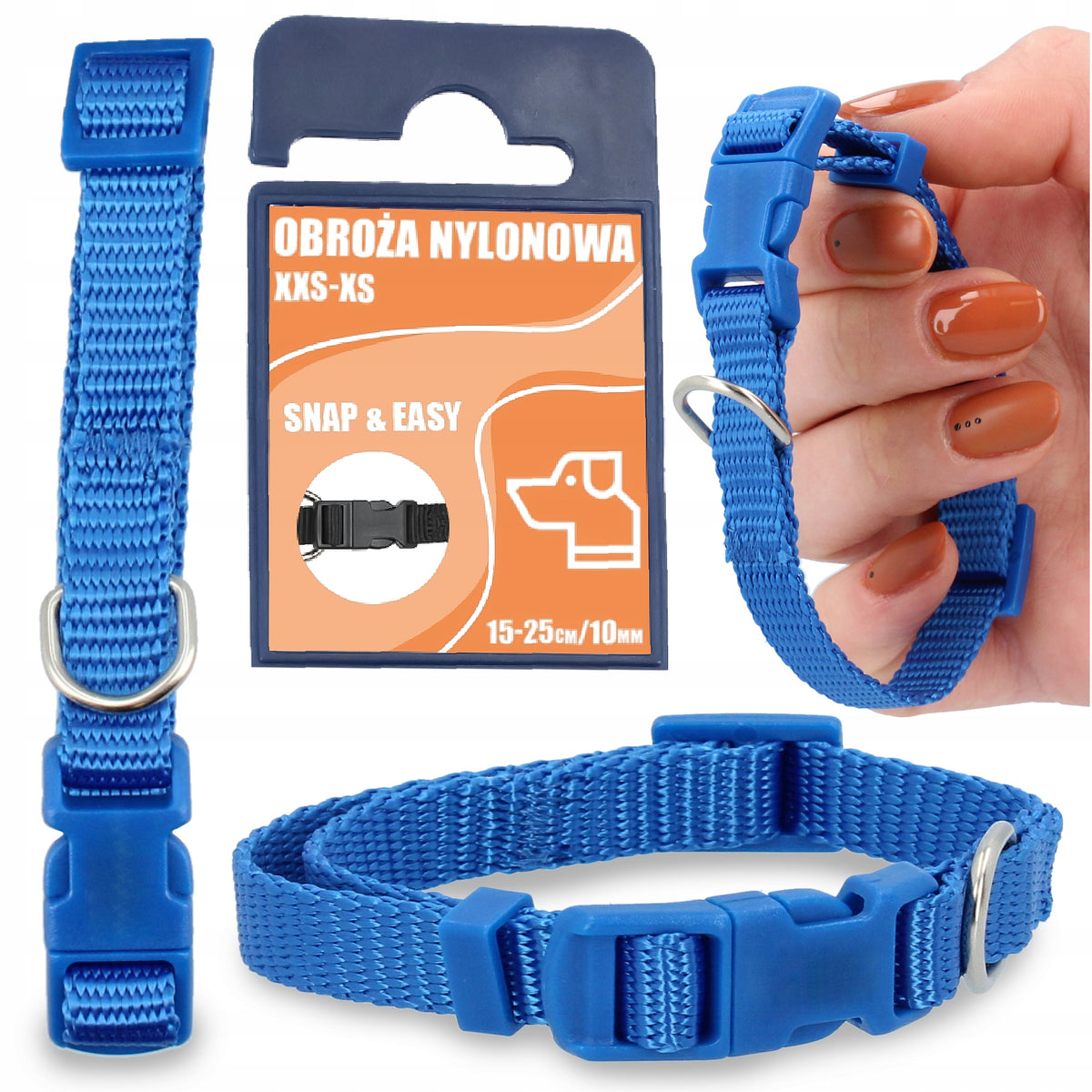 DOG COLLAR 15-25cm Adjustable Strong DURABLE XS Cat Puppy Yo B4
