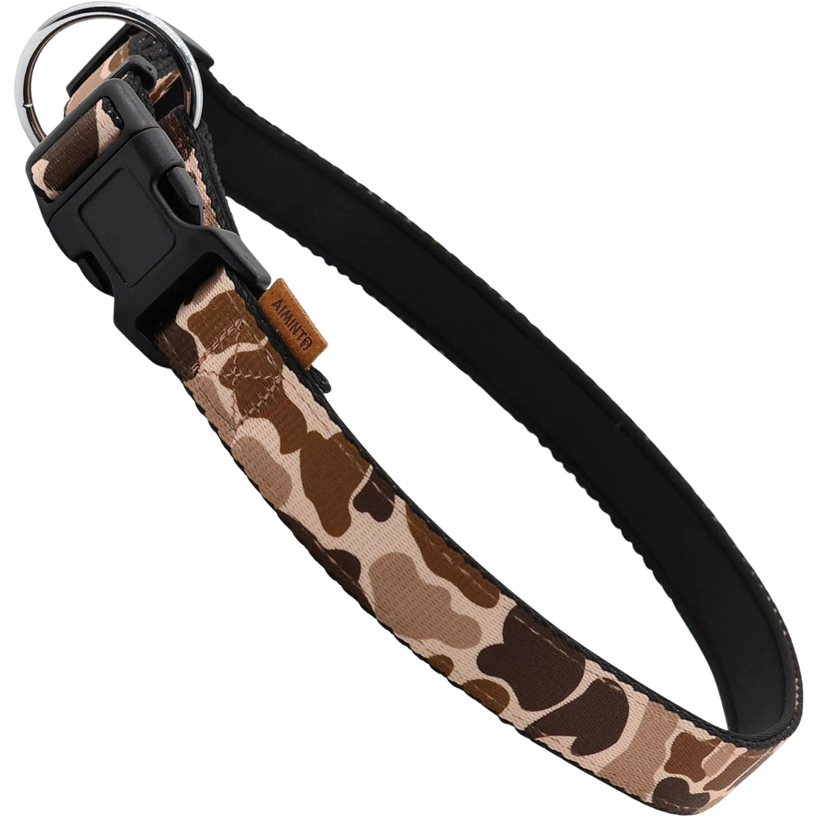 DOG COLLAR CAMO BROWN 40-70 CM ADJUSTABLE WIDE 2,5 CM