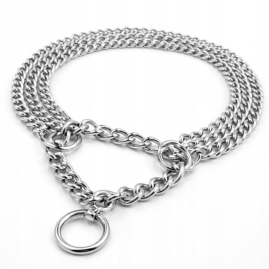 DOG COLLAR CHAIN CLAMP THREE-ROW TRIPLE NECKLACE L 55cm