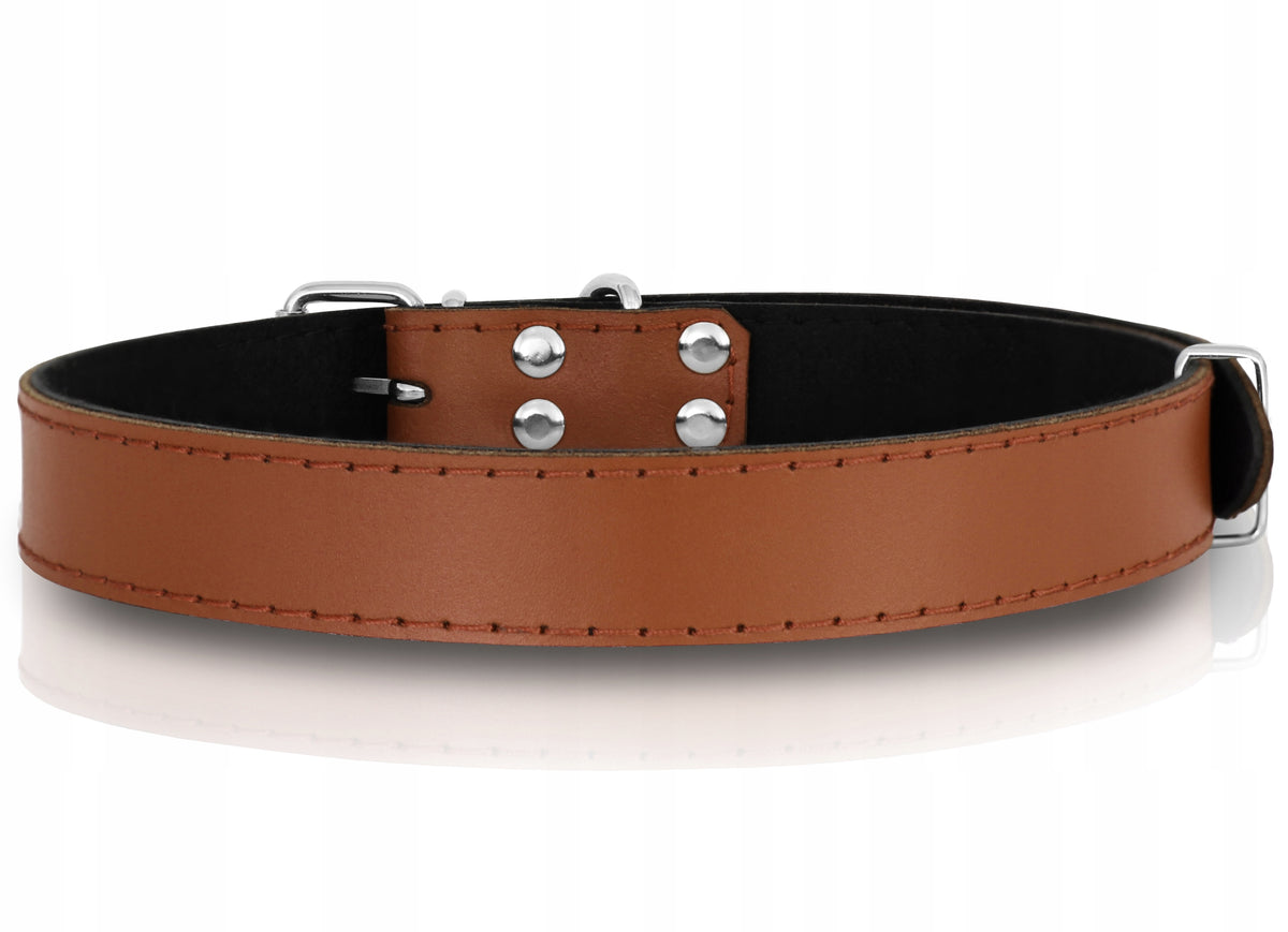 DOG COLLAR GENUINE LEATHER 58-72 XXL Brand Reverse