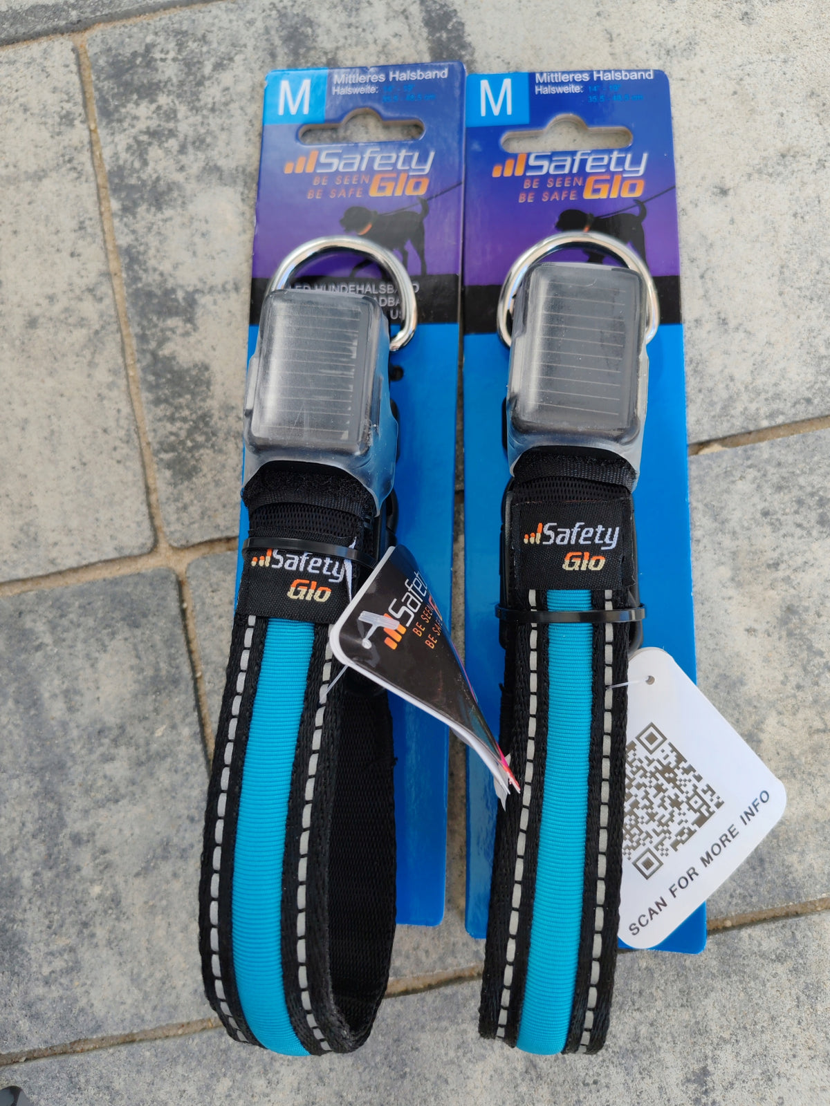 DOG COLLAR GLOWING LED USB + SOLAR PANEL M