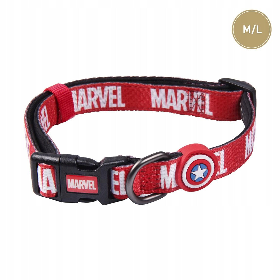 DOG COLLAR RED MOTIF MARVEL M-L WIDTH 2CM LENGTH 35-55CM