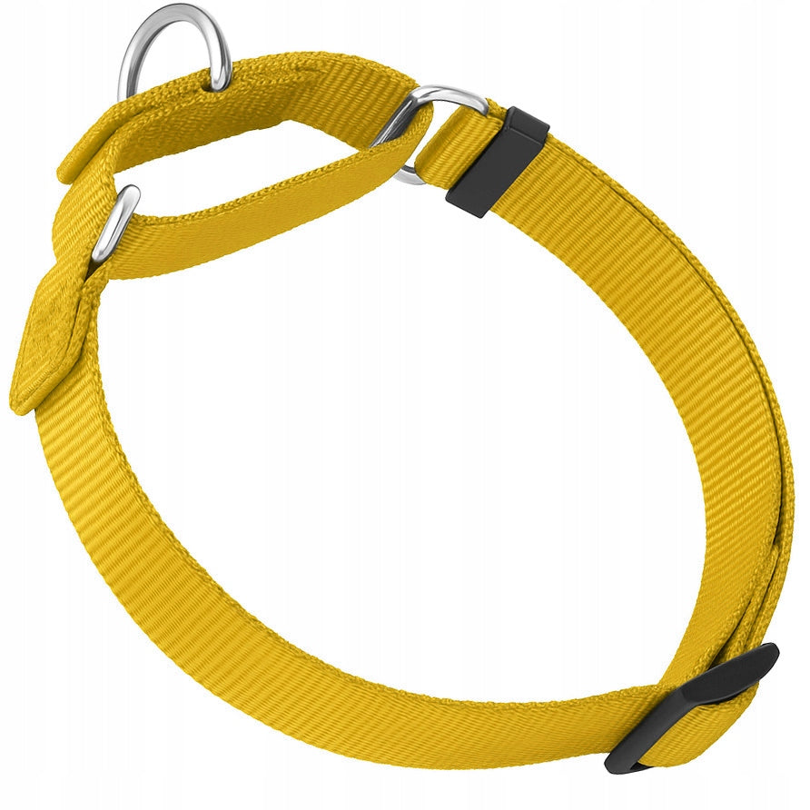 DOG COLLAR SEMI-CLAMP STRONG ADJUSTABLE CLAMP WEBBING 50-70 XL Manufacturer code OBR.PZ.TR.XL.YELLOW
