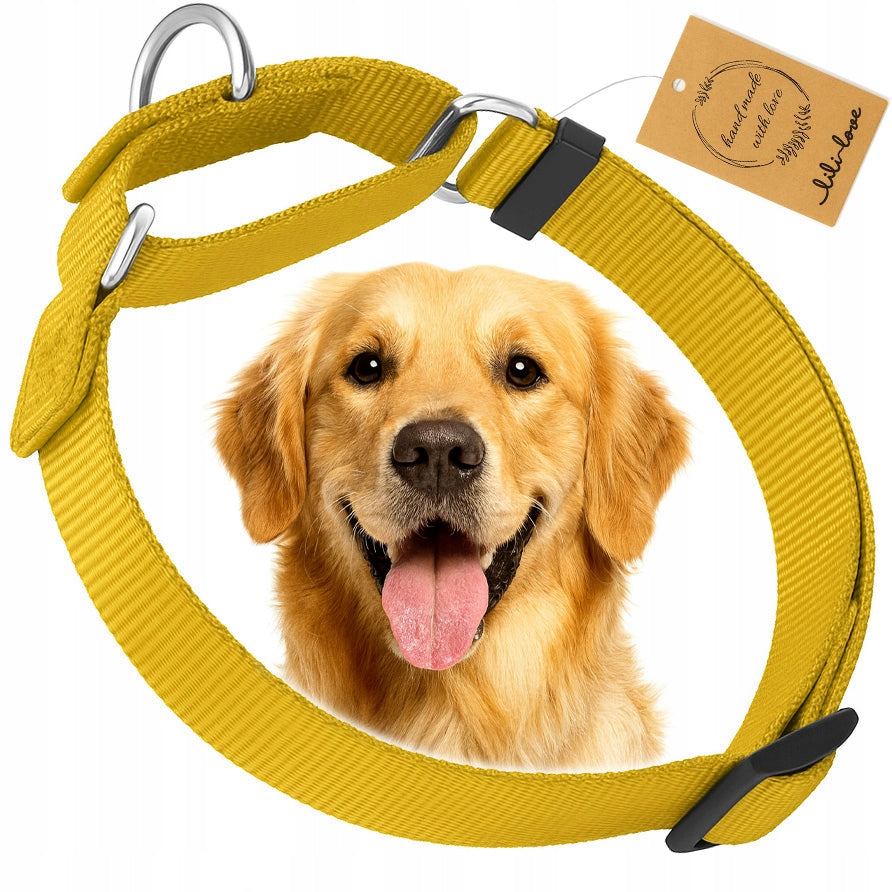 DOG COLLAR SEMI-CLAMP STRONG ADJUSTABLE CLAMP WEBBING 50-70 XL