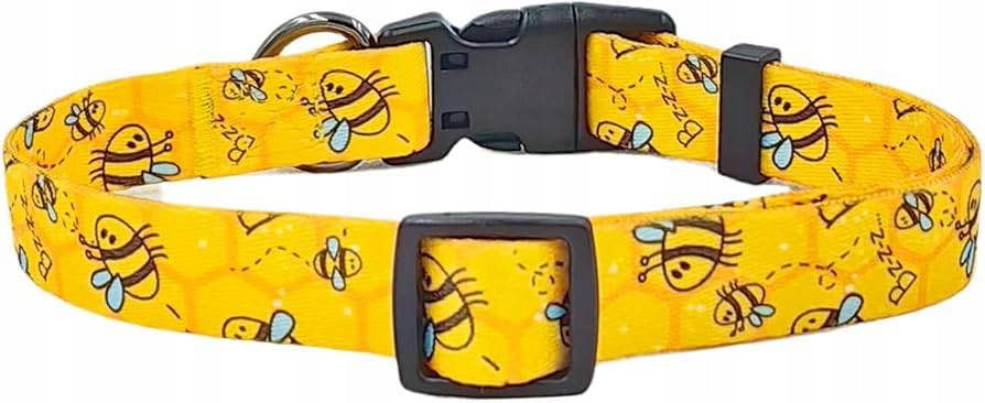 DOG COLLAR SIZE M YELLOW WITH BEES 33 cm - 51 cm Manufacturer code B0B36PD688