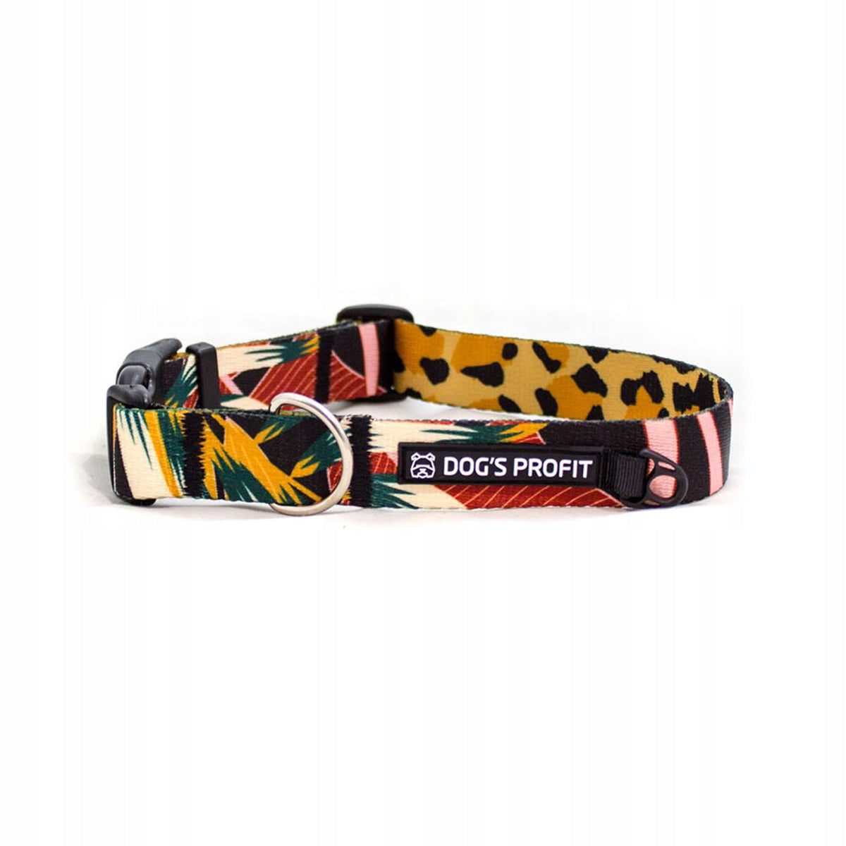 DOG COLLAR WITH DOG'S PROFIT PATTERN rS 28-35CM DESIGN PATTERNS WITH PRINT