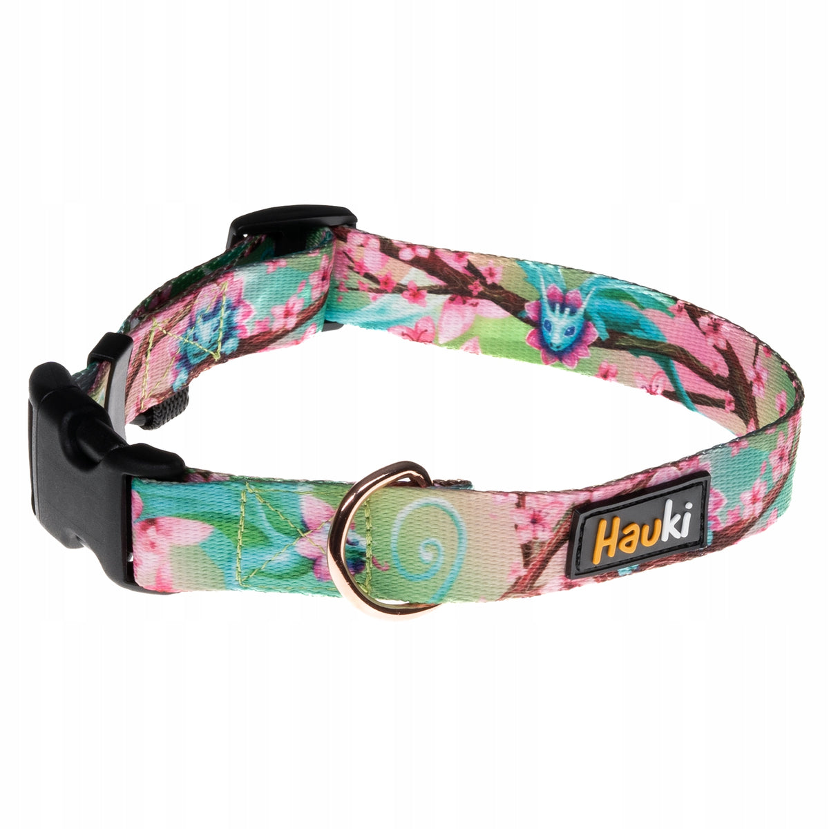 DOG COLLAR WITH FLOWERS. PATTERN BLOOMING CHERRY. FREEBIES! Size XS
