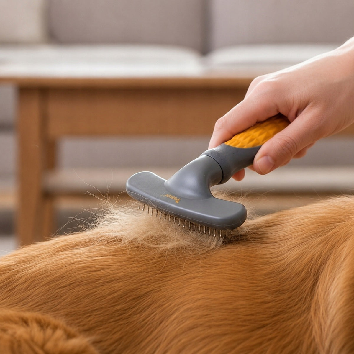 DOG COMB CARDED HAIR BRUSH DOUBLE ROW ROTATING TEETH Packaging status original