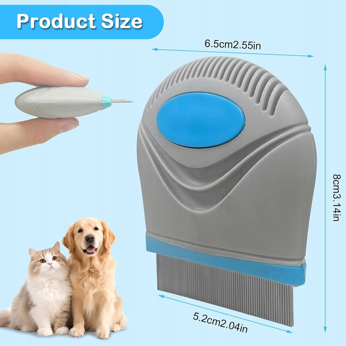 DOG COMB ROUND STAINLESS STEEL SENSITIVE FACE Brand MF