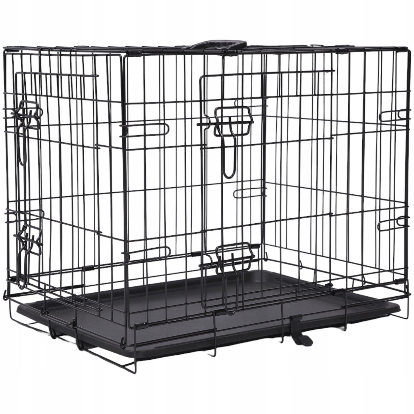 DOG FANTASY Metal 2-door Dog Kennel, size S 61x43x49cm