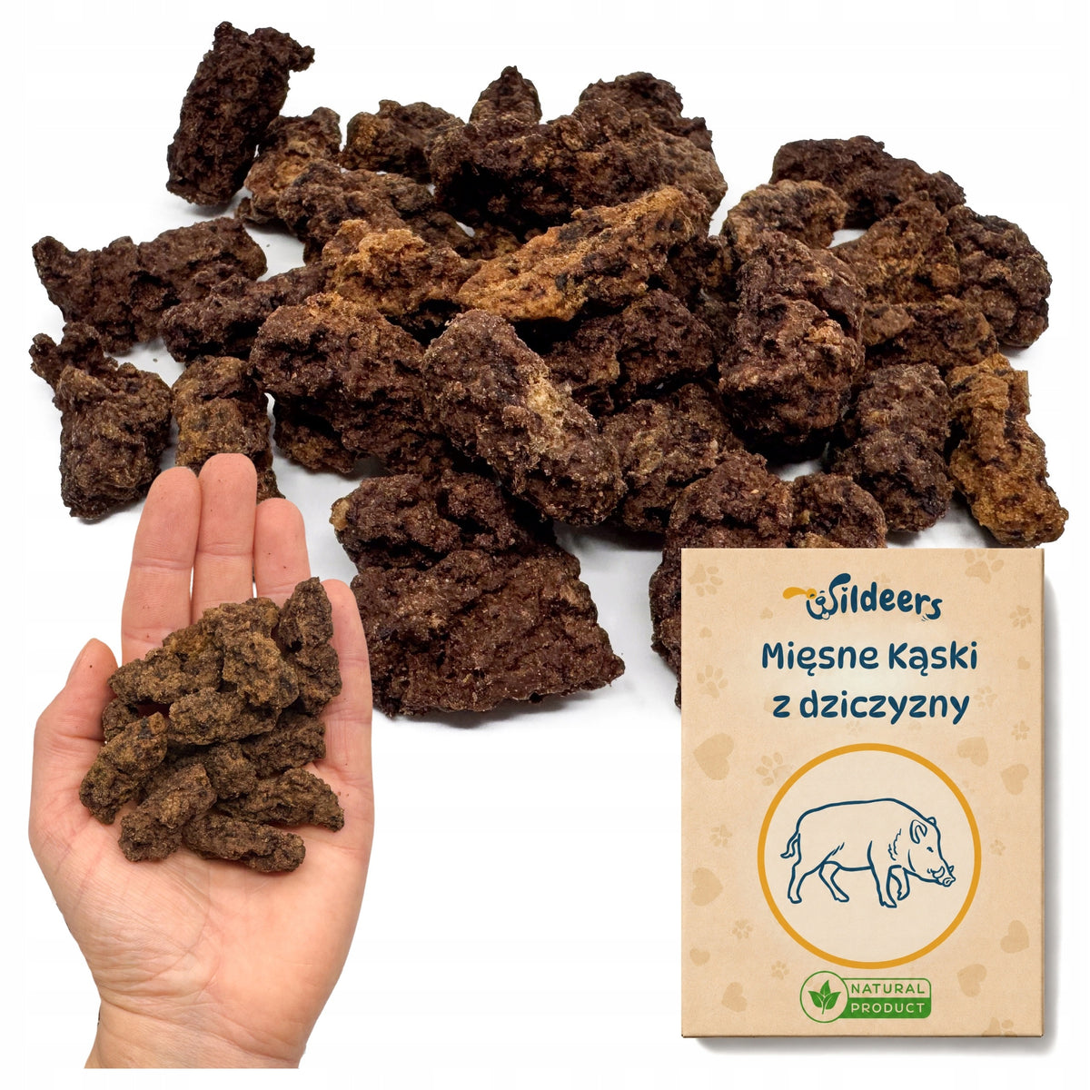 DOG FLAVORS FROM VENISON WITH THE ADDITION OF ANTLERS SOFT DELICACY MORSELS 100g