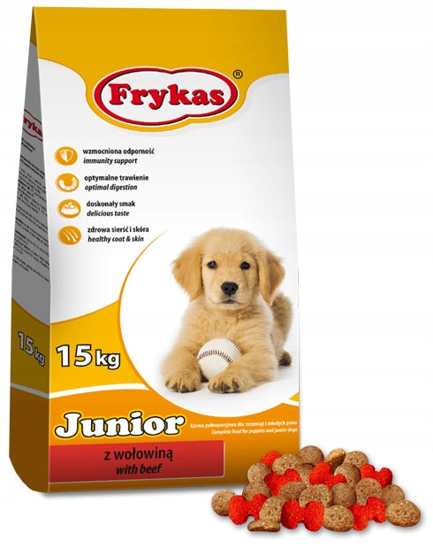 DOG FOOD 15KG FRYKAS JUNIOR BEEF