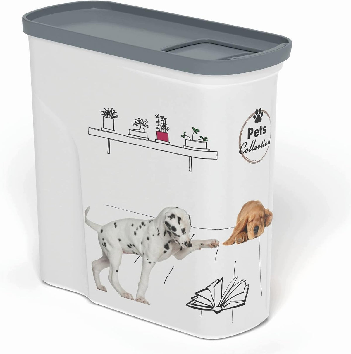 DOG FOOD CONTAINER 2 KG SLIDING ERGONOMIC LID Manufacturer code POJEMNIK KARMA PSA KOTA 2L PRZECHOWYWANI