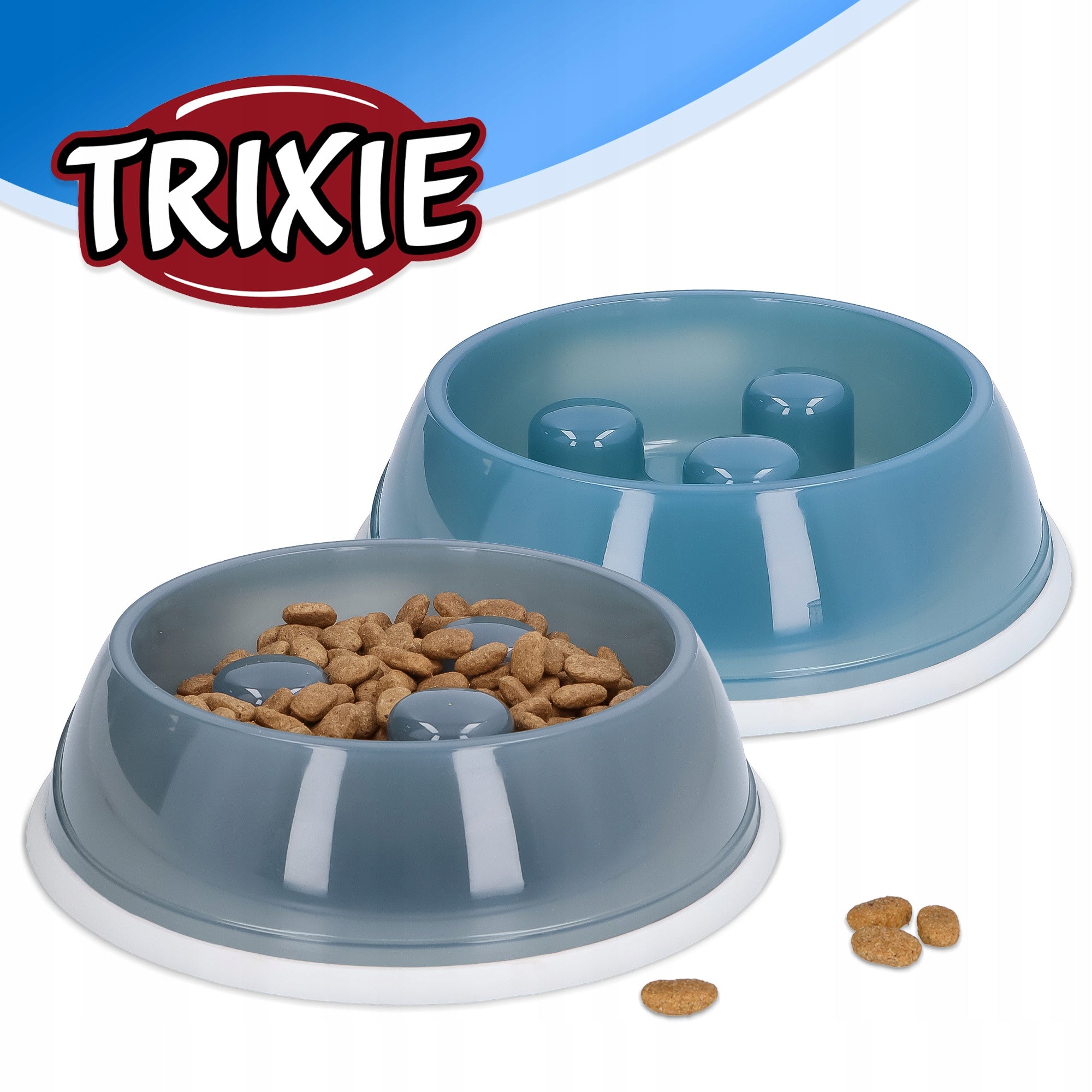 DOG FOOD SLOWING BOWL 0,9 l Plastic ANTI-SLIP PROTRUSION F8 Packaging status original