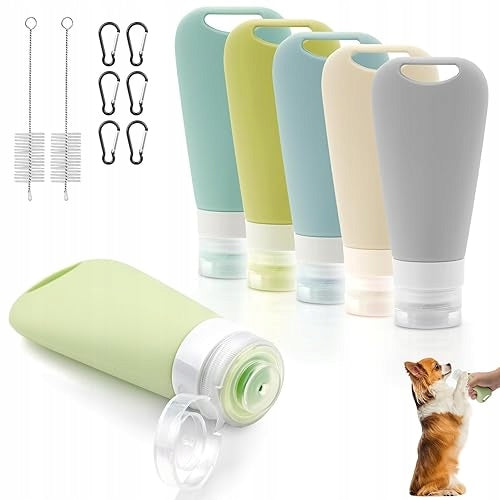 DOG FOOD TUBES SILICONE 90 ML SET OF 6 COLORFUL Silicone