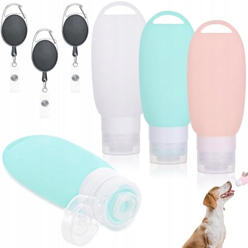 DOG FOOD TUBES SILICONE TRAVEL 90 ML CARABINER 3 PCS Manufacturer code Bez marki