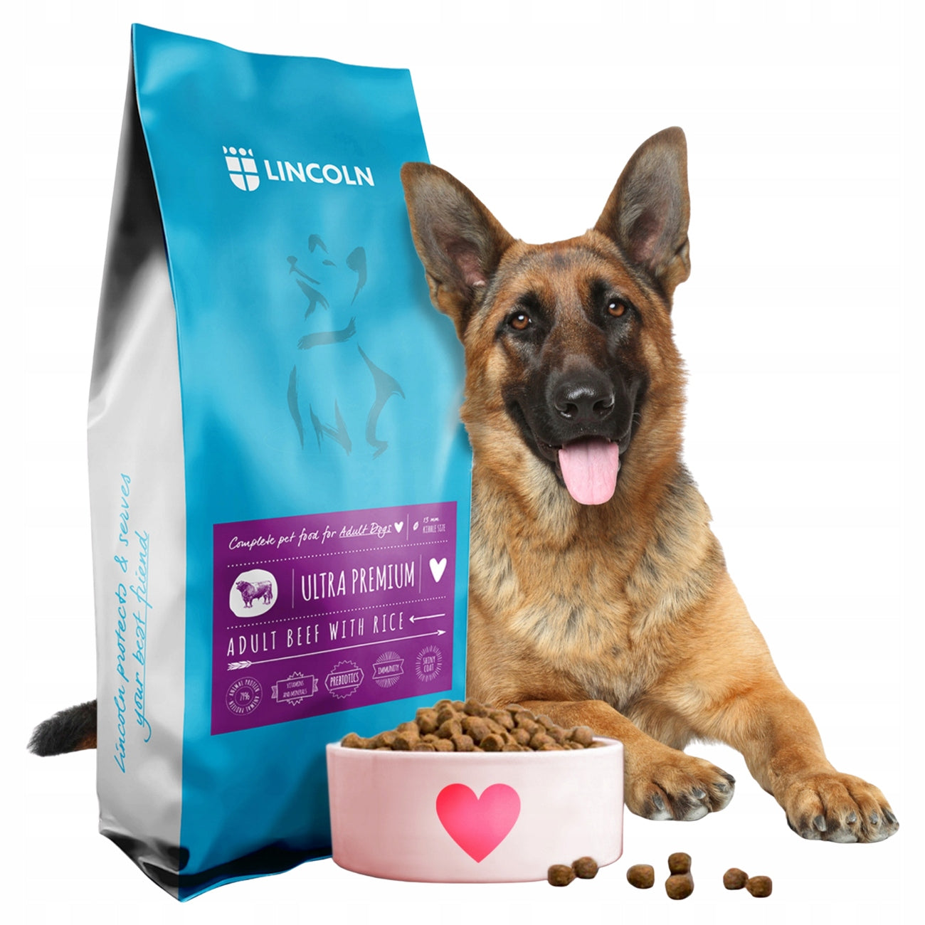 DOG FOOD WITH RICE AND BEEF LINCOLN 3KG