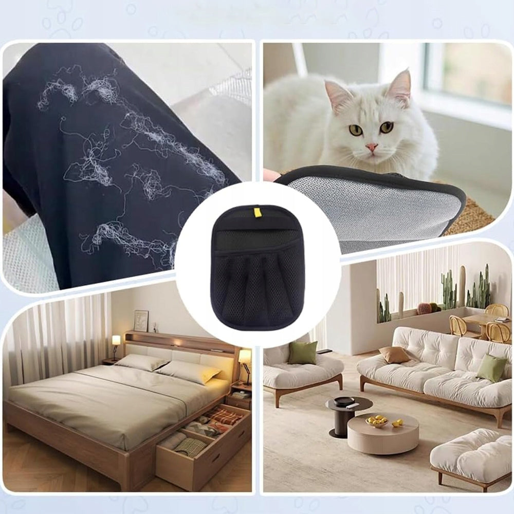 DOG HAIR CARE GLOVE AND CAT COLLECTS BLACK HAIR Packaging status original