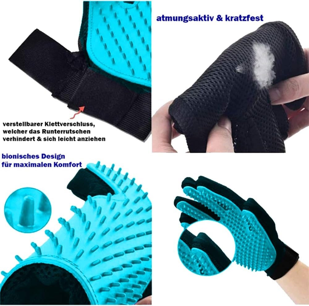 DOG HAIR CARE GLOVE CAT HORSE LIGHT BLUE Brand NW