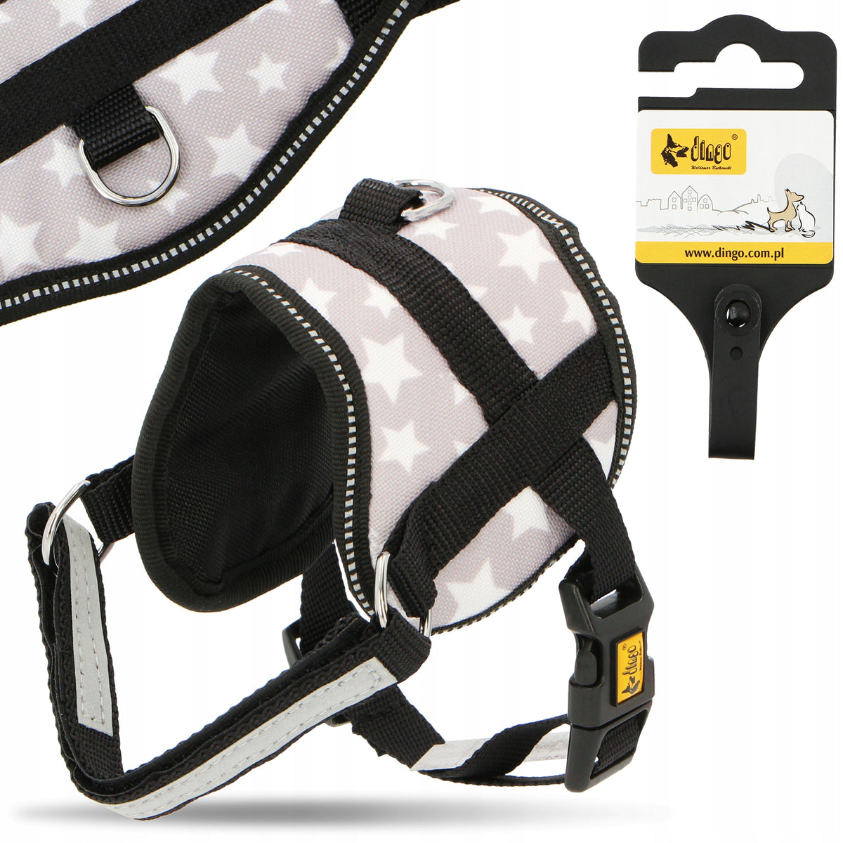 DOG HARNESS 32-42 cm PRESSURE-FREE ADJUSTABLE XS COMFORTABLE LIGHTWEIGHT WALK B9