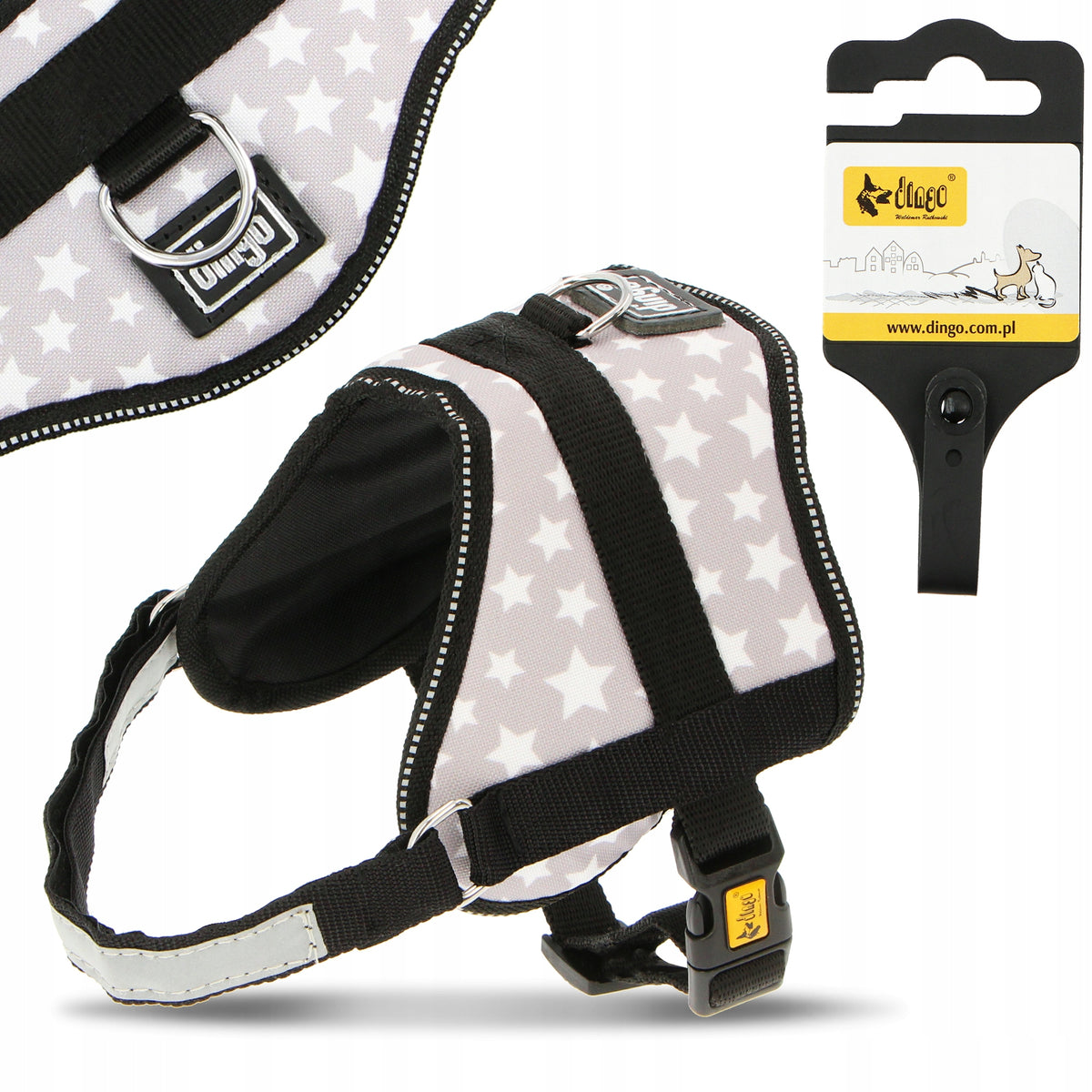 DOG HARNESS 45-54cm PRESSURE-FREE ADJUSTABLE L COMFORTABLE LIGHTWEIGHT WALKING B9