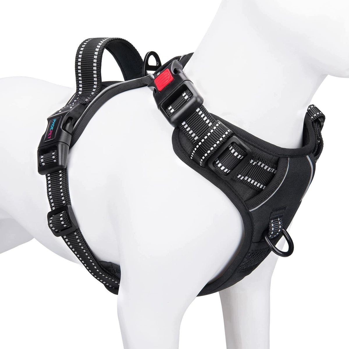 DOG HARNESS ADJUSTABLE ANTI-DRAW REFLECTIVE WITH HANDLE